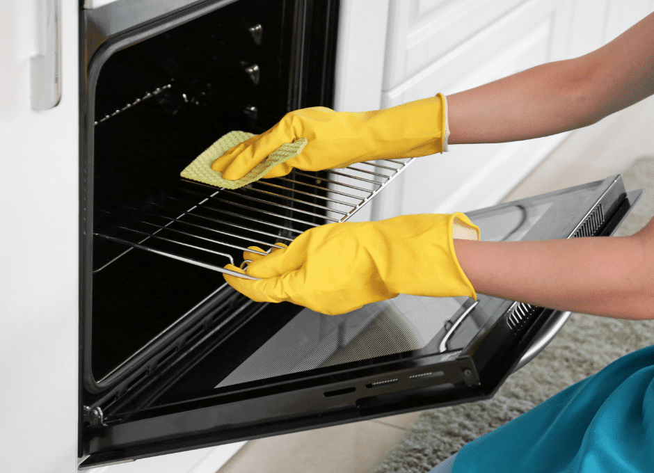 Spring cleaning an oven
